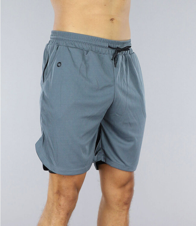Grijze Sport Short met Steekzakken