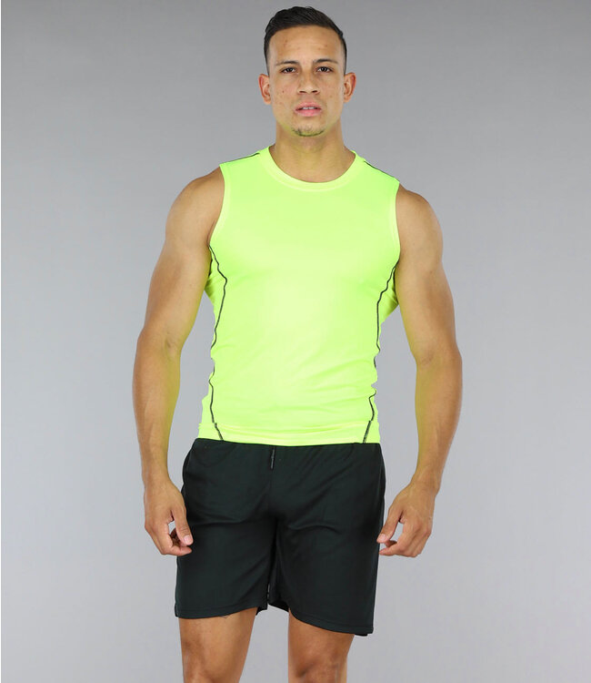 Neon Gele Heren Sport Tank Top