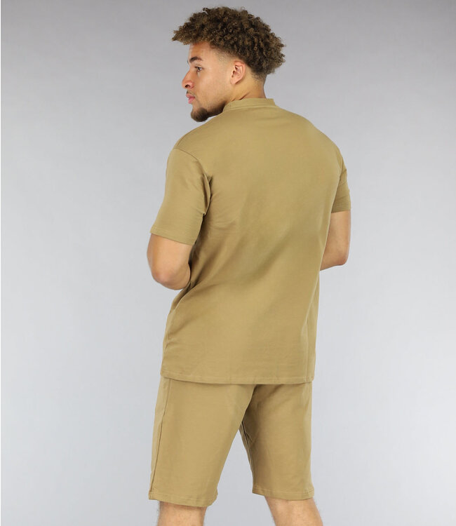 Basic Bruine Heren Short Set