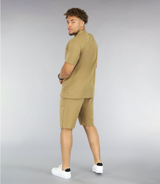 Basic Bruine Heren Short Set