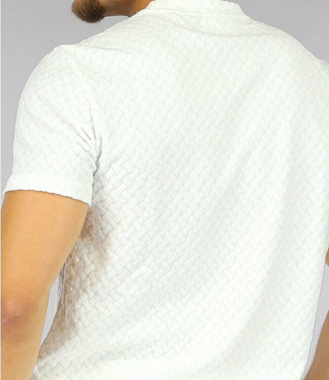 Witte Kabelpatroon Heren Two Piece