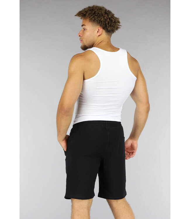 NEW1407 Zwarte Heren Jogger Short