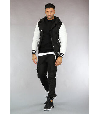 Zwart/Witte Heren Bomber Two Piece