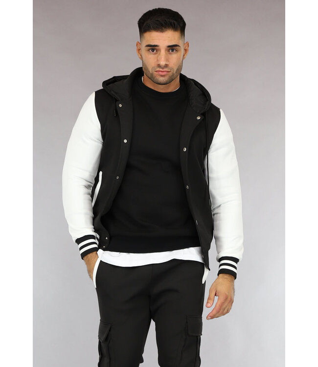 Zwart/Witte Heren Bomber Two Piece