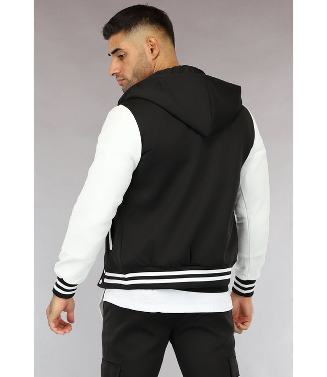 Zwart/Witte Heren Bomber Two Piece