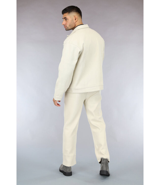 Beige Pantalon Two Piece voor Heren