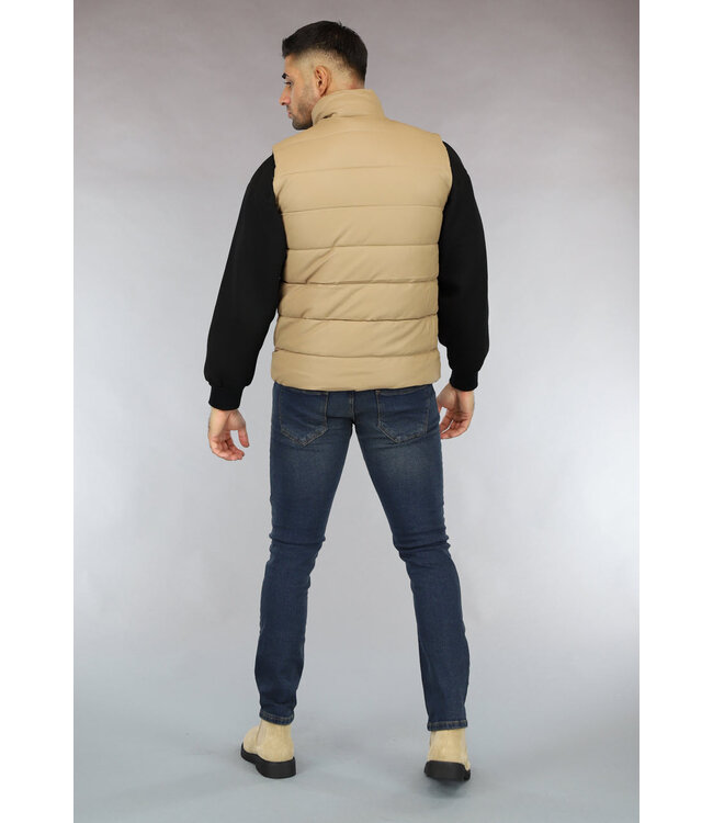 Camel Lederlook Bodywarmer voor Heren