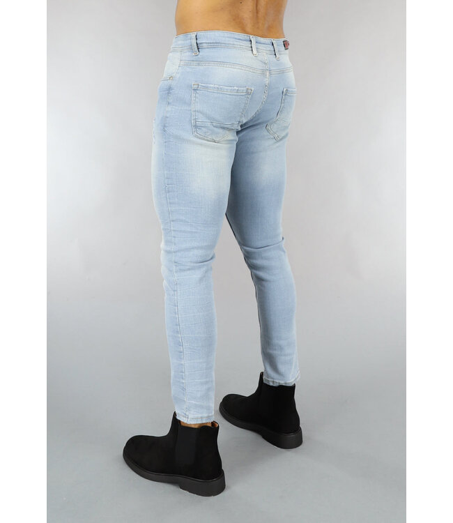 NEW0610 Lichtblauwe Ripped Jeans voor heren