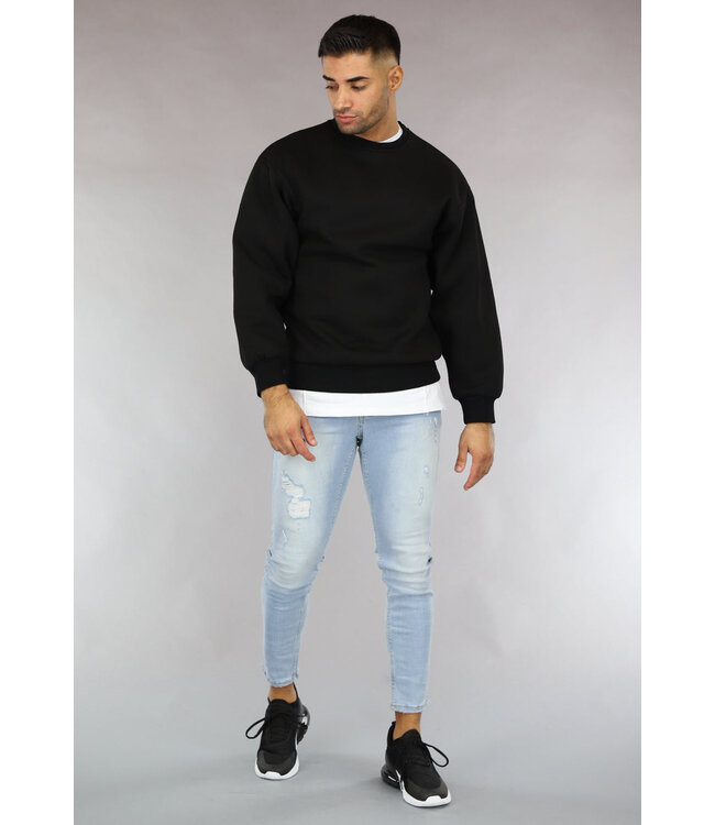 NEW0610 Lichtblauwe Ripped Jeans voor heren