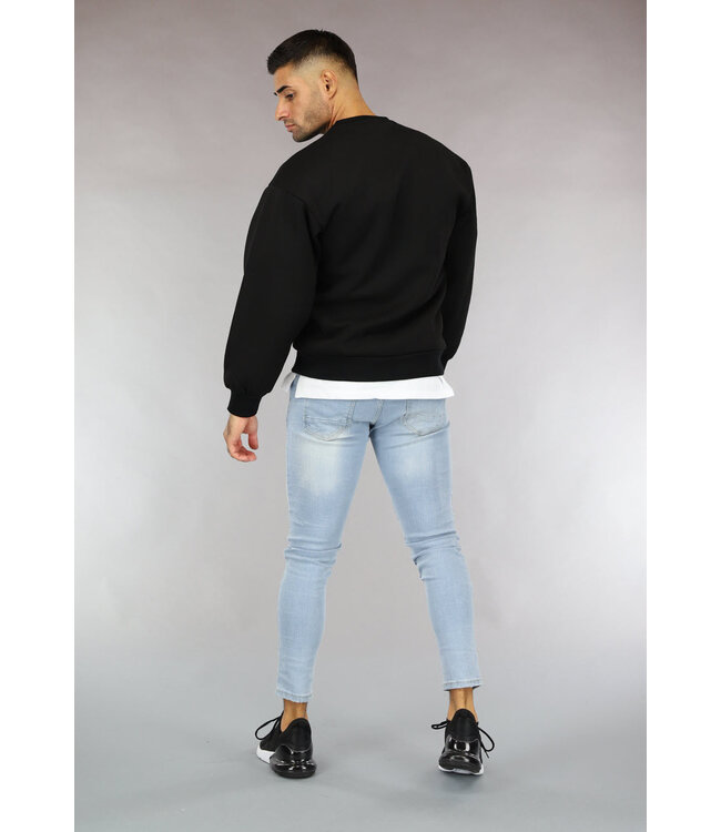 NEW0610 Lichtblauwe Ripped Jeans voor heren