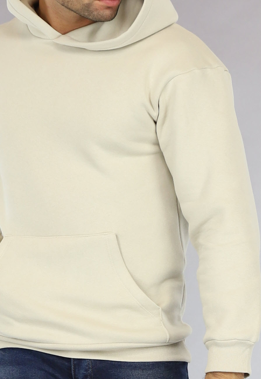 Basic Beige Hoodie - Black-Leo.nl