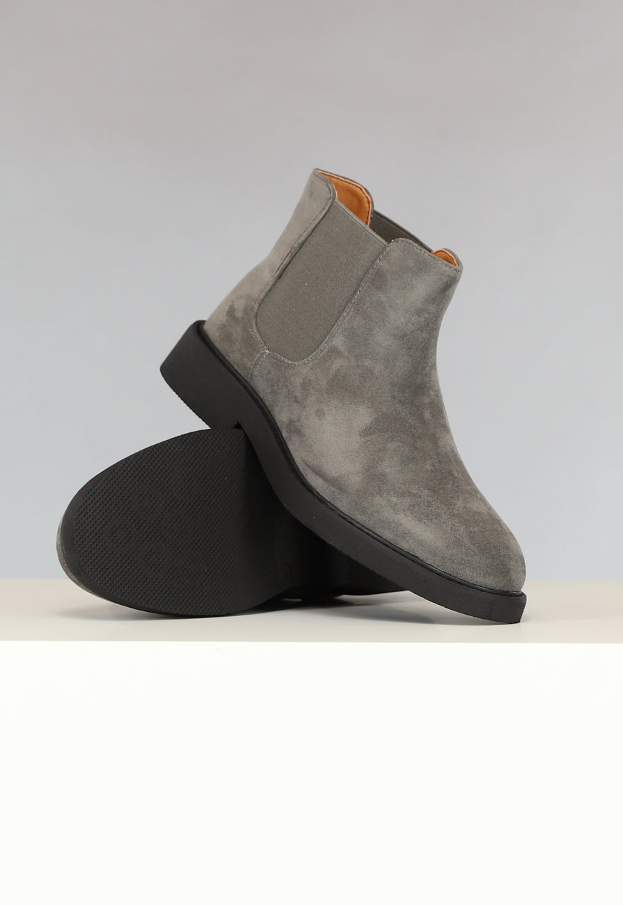 Heren Chelsea Boots Antraciet Black Leo