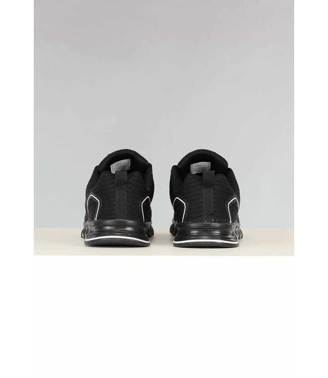 Zwarte Sportieve Heren Sneakers met Vlecht Zool
