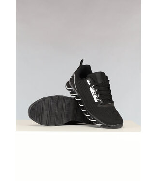 Zwarte Sportieve Heren Sneakers
