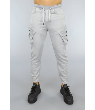Grijze Heren Stretch Cargo Broek