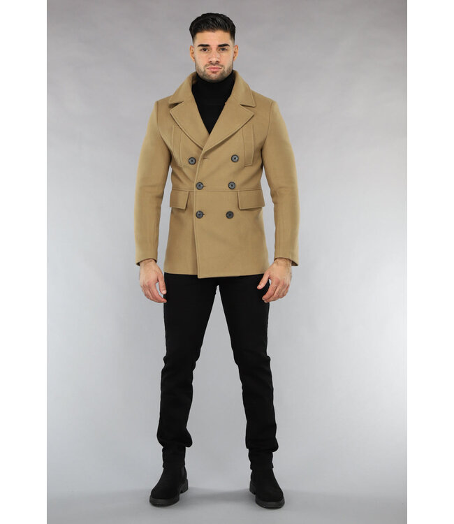 Bruine Heren Trenchcoat Najaar Jas