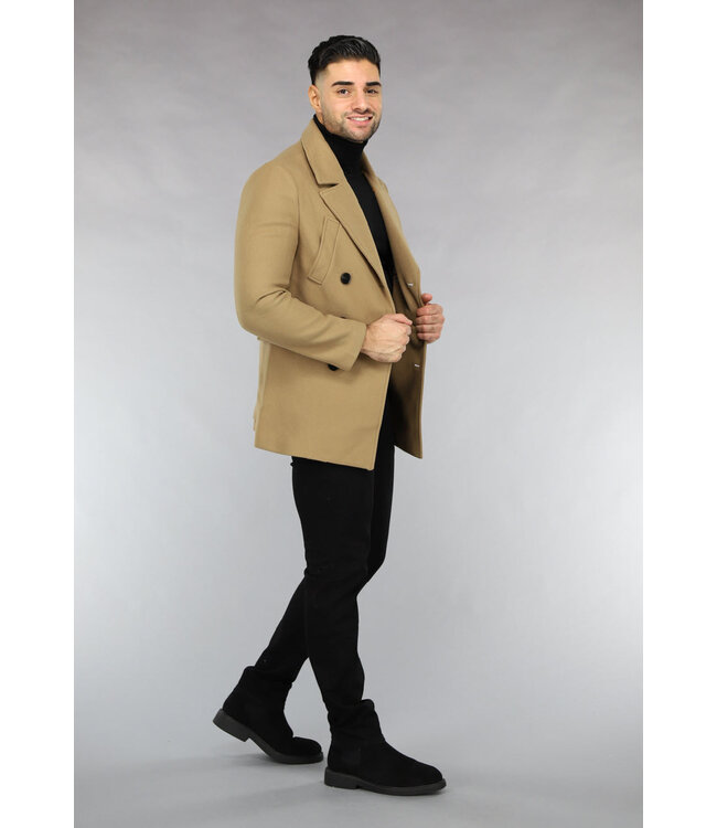 Bruine Heren Trenchcoat Najaar Jas