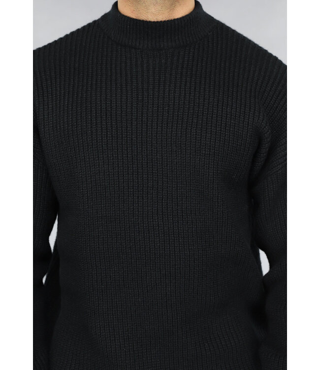 Zwarte wollen trui heren new arrivals