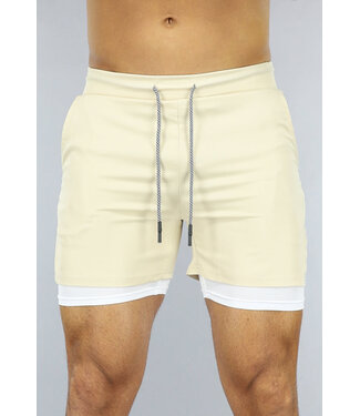 Beige Sport Short voor Heren