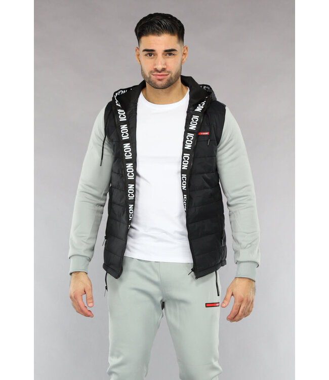 !OP=OP Grijs Winddicht Heren Tracksuit met Bodywarmer Look