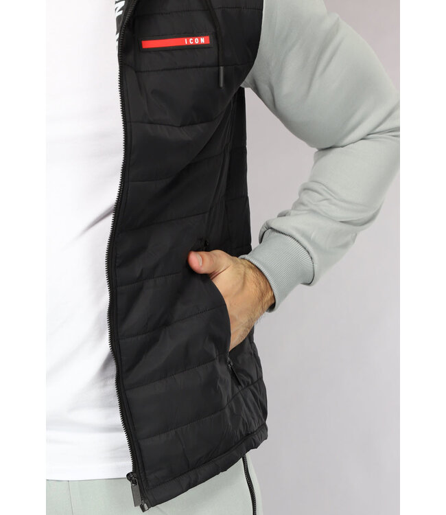 !OP=OP Grijs Winddicht Heren Tracksuit met Bodywarmer Look