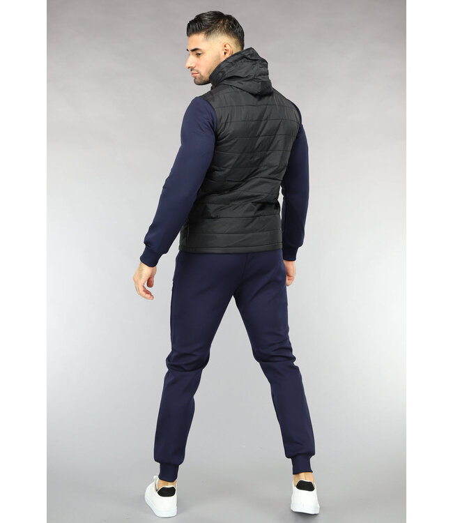 !OP=OP Navy Winddicht Heren Tracksuit met Bodywarmer Look