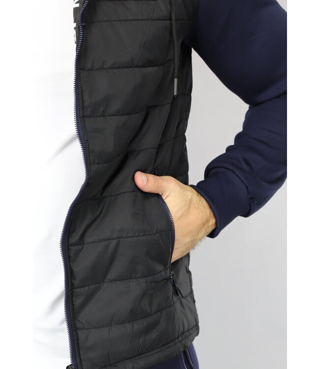 !OP=OP Navy Winddicht Heren Tracksuit met Bodywarmer Look