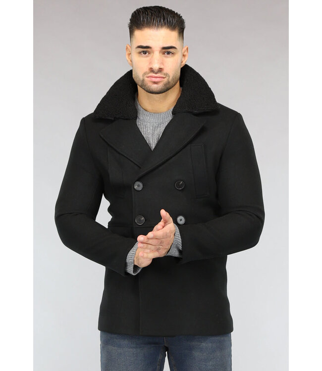 Zwarte Heren Trenchcoat Najaar Jas