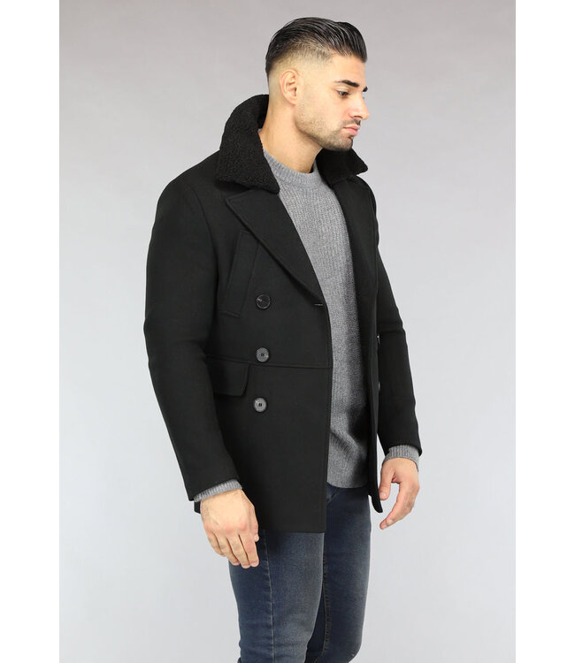 Zwarte Heren Trenchcoat Najaar Jas