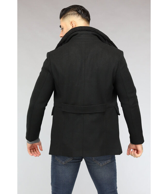 Zwarte Heren Trenchcoat Najaar Jas