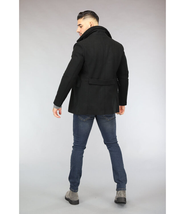 Zwarte Heren Trenchcoat Najaar Jas