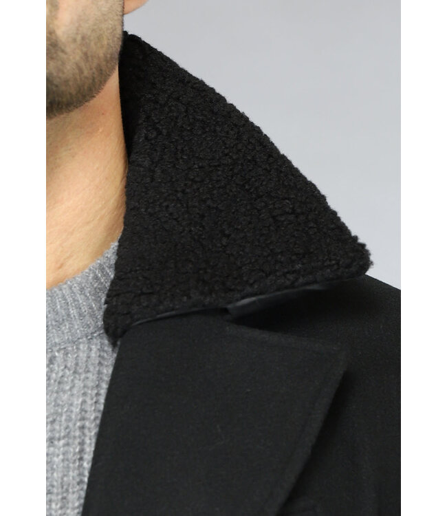 Zwarte Heren Trenchcoat Najaar Jas
