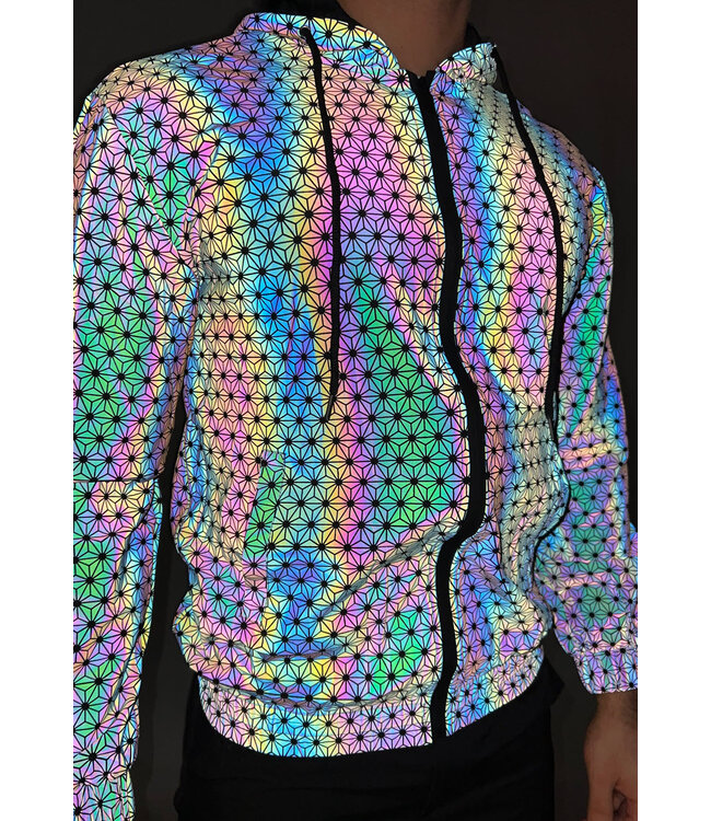 Reflecterende Heren Jas met Print