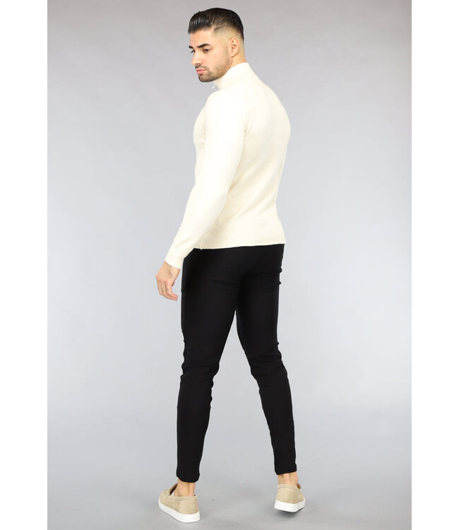 Zwarte Heren Pantalon met Sierzakken
