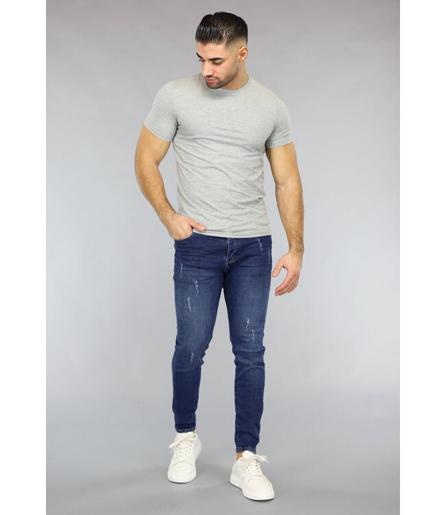 Grijs Heren T Shirt met Ronde Hals