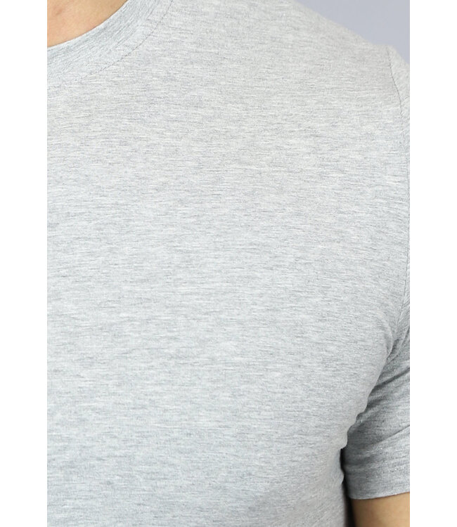 Grijs Heren T Shirt met Ronde Hals
