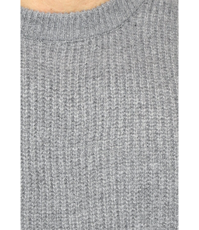 Gebreide Mannen Pullover Trui in Antraciet