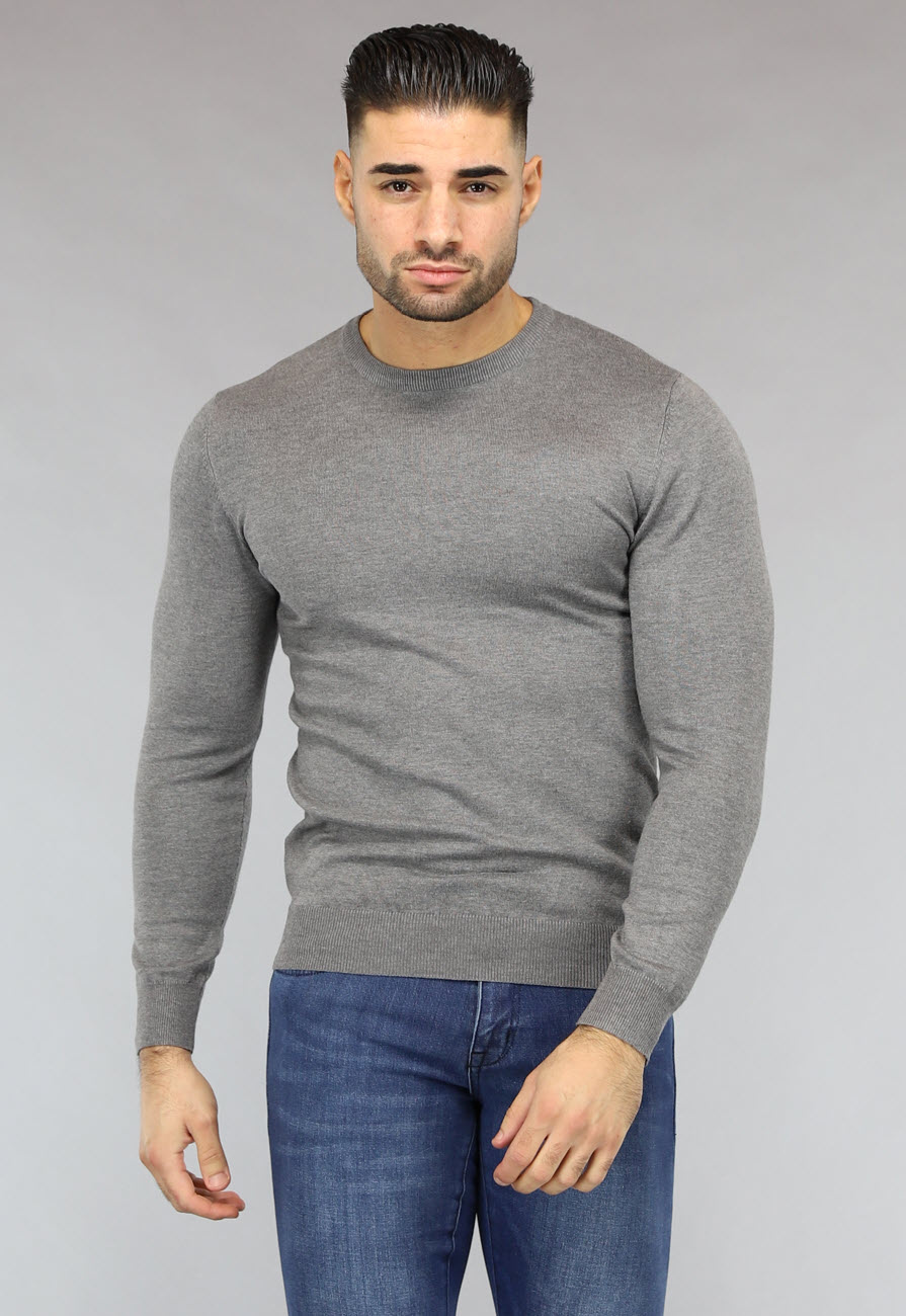 Indicode Heren INBellin Pullover | Trui met ronde hals Navy