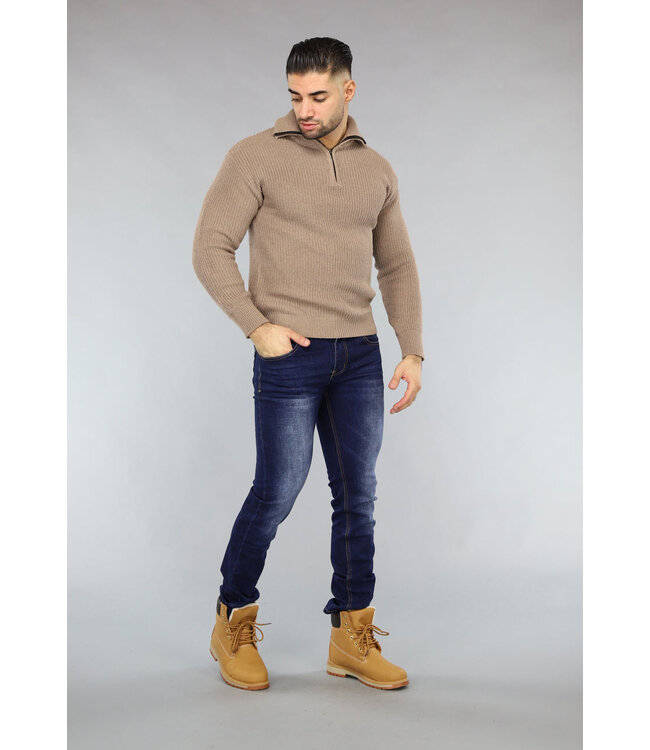 Donkerblauwe Washed Heren Jeans