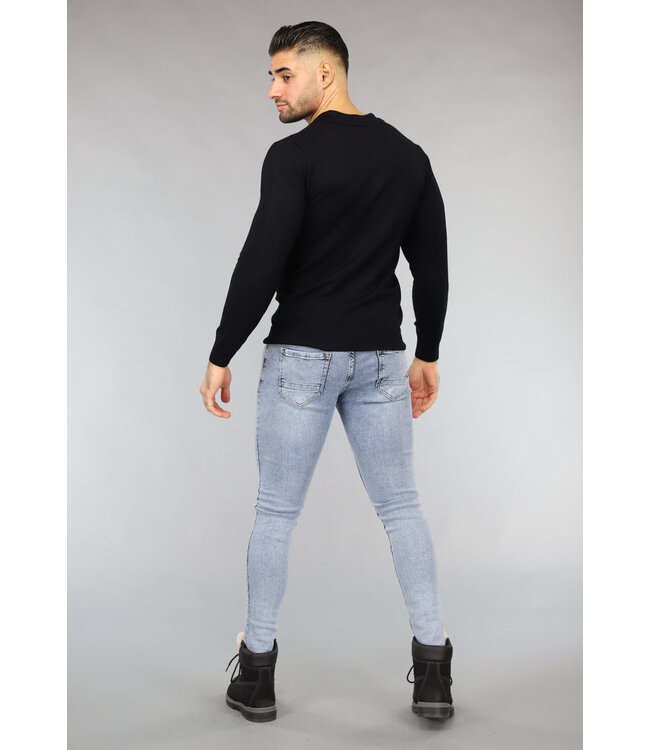 OP=OP.14 Blauwe Washed Heren Skinny Jeans