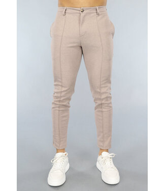 !OP=OP Camel Heren Pantalon met Bies