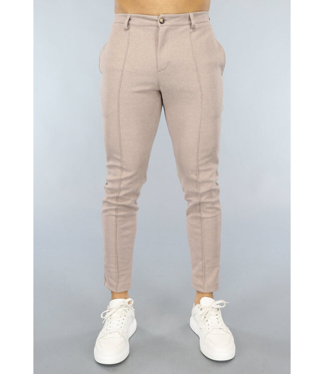 !OP=OP Camel Heren Pantalon met Bies