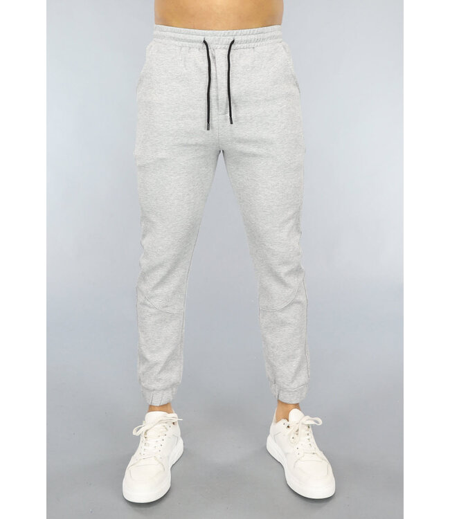 NEW0812 Basic Grijze Heren Joggingbroek