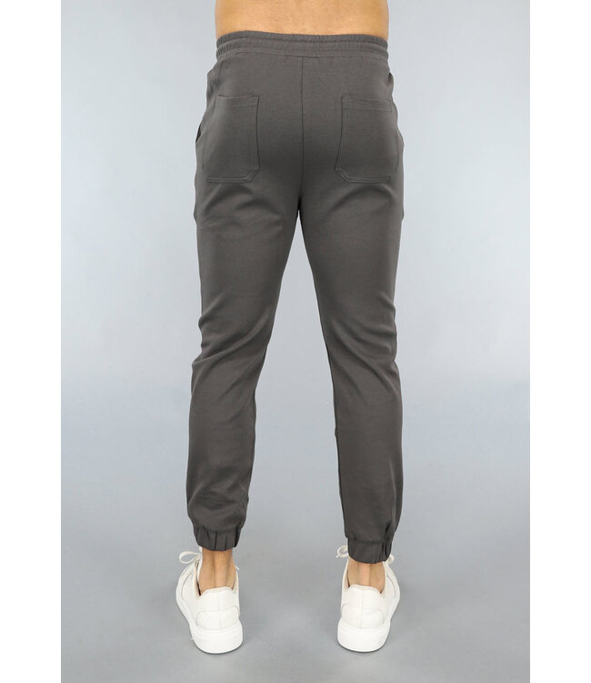 Basic Donkergrijze Heren Joggingbroek