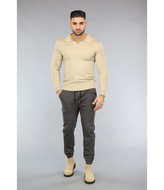 Basic Donkergrijze Heren Joggingbroek