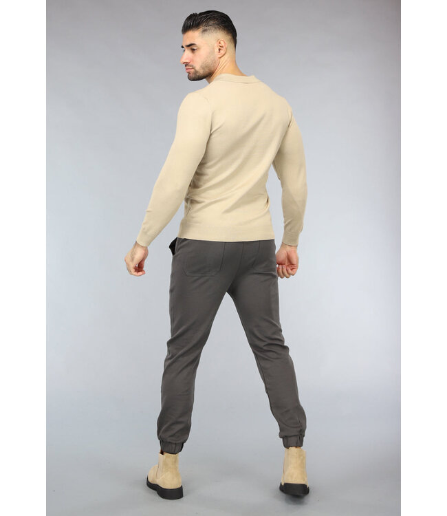 Basic Donkergrijze Heren Joggingbroek