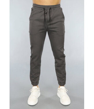 Basic Donkergrijze Heren Joggingbroek