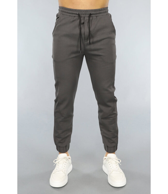 NEW0812 Basic Donkergrijze Heren Joggingbroek