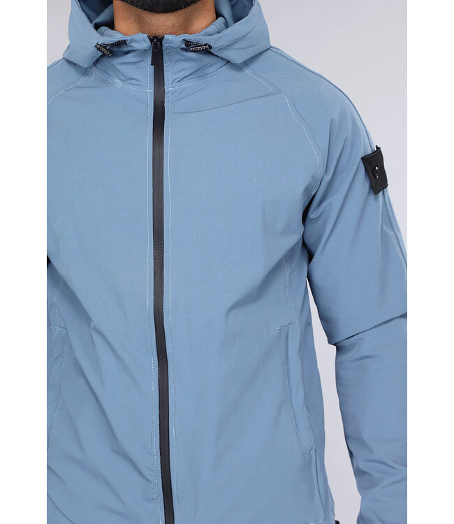 NEW2601 Blauwe Tracksuit van een Winddichte Parachute Stof