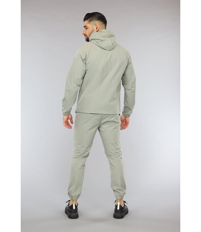 NEW2601 Casual Zachtgroen Effen Heren Tracksuit